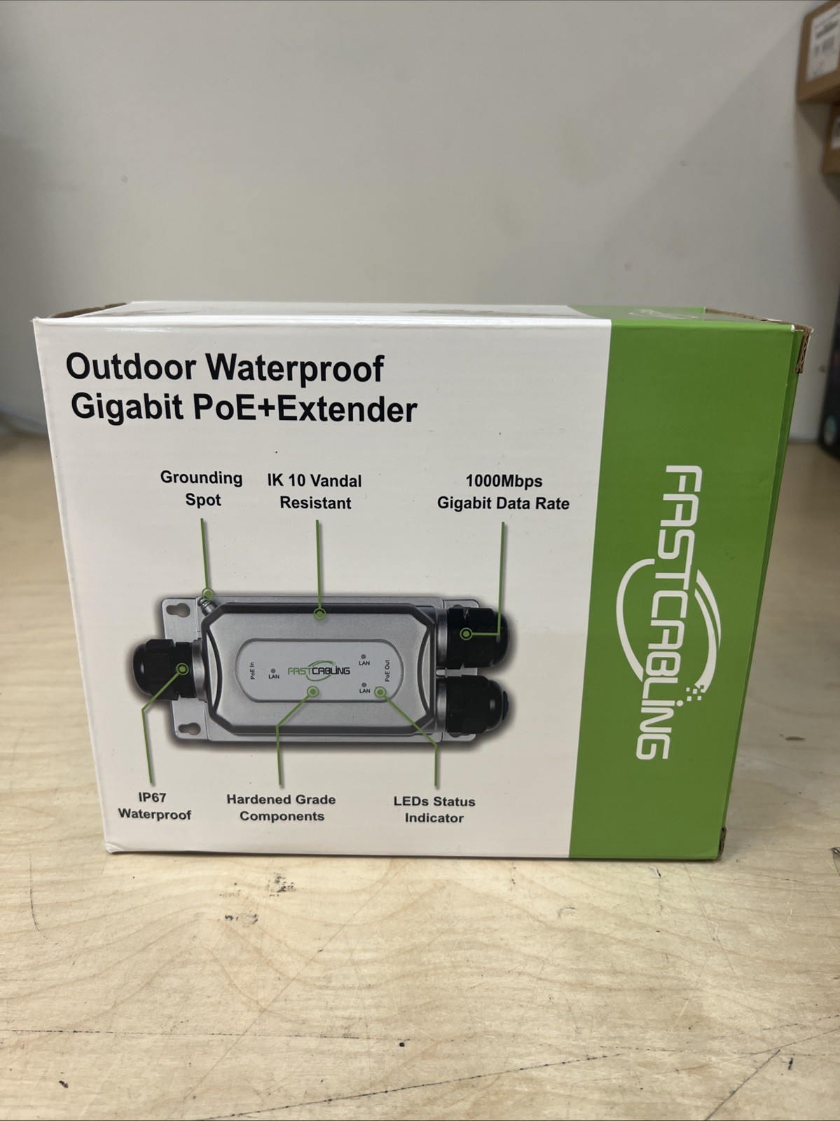 Fastcabling Outdoor Waterproof Gigabit PoE+Extender