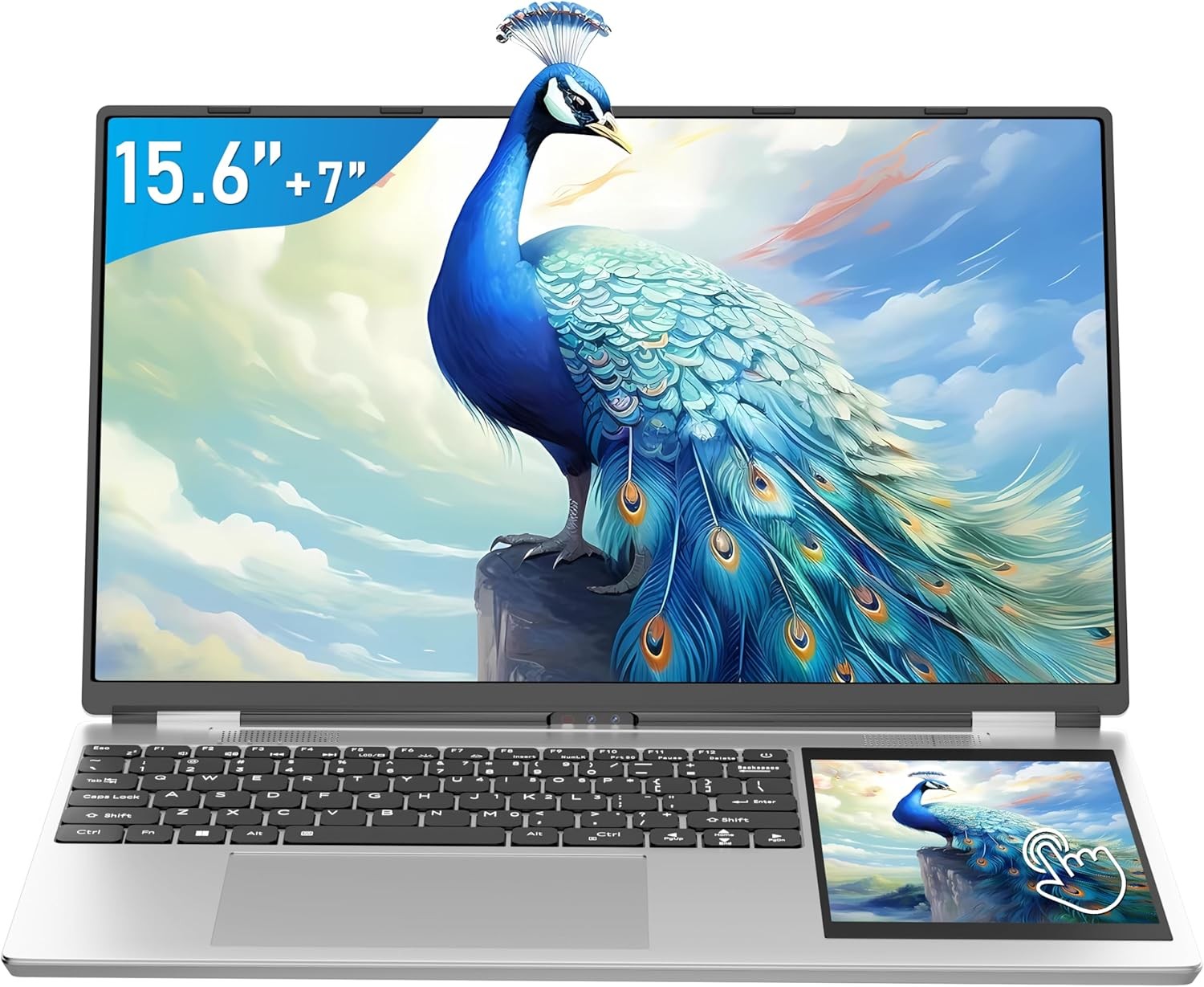 Dual Touch Screen Laptop 15.6 Inch Main +7 Inch Sub Screen 16GB 2TB SSD Win 11