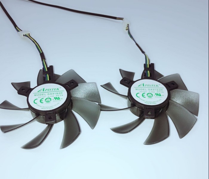 2 Fan  APISTEK GA91S2H-PFTS 4-pin The perfect replacement for GA91S2U-PFTA 40MM