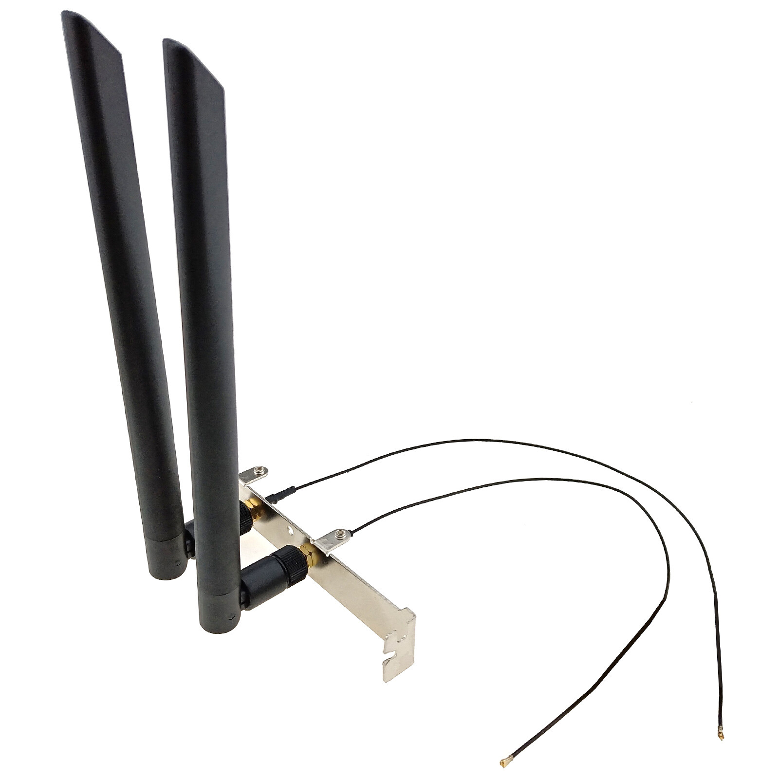 PC WiFi BT Wireless Antenna M.2 Extension Cable ATX Rear Bracket Panel RP-SMA