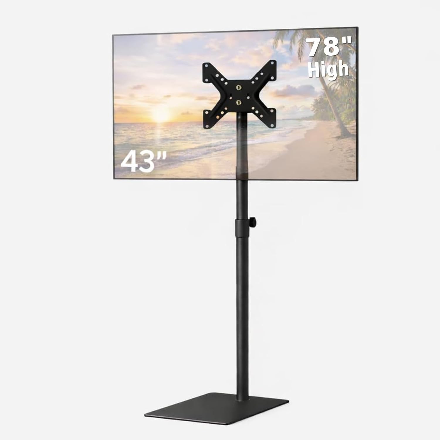 Extra Tall TV Stand Computer Monitor Floor Stand for 19-43 Inch Panel Loadable 4