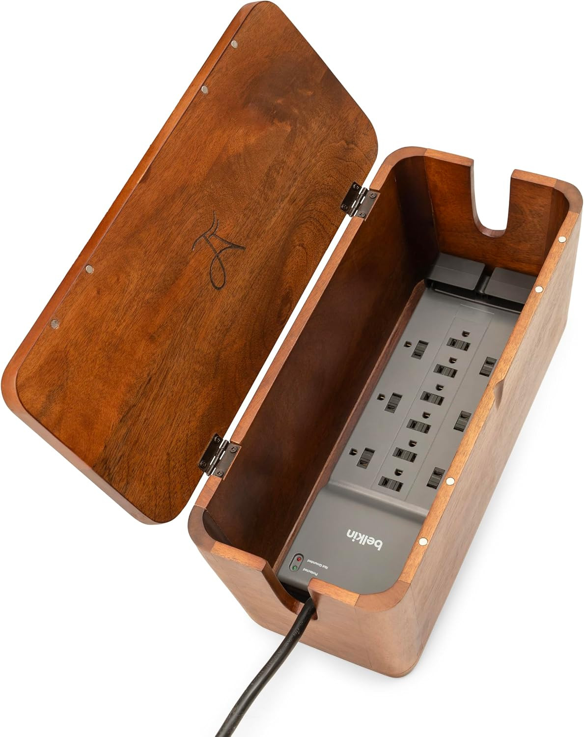 Extra Large Cable Management Box, Power Strip & Cord Hider, Desk Organizer
