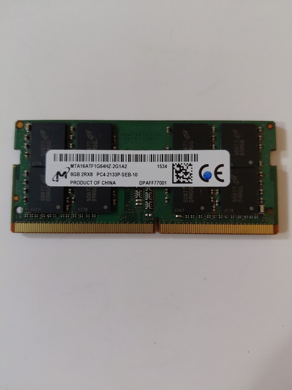 Micron 8GB DDR4 Laptop RAM PC4-2133P SODIMM Memory MTA16ATF1G64HZ-2G1A2 2Rx8