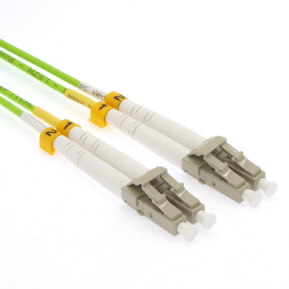6ft LC/LC OM5 Multimode Duplex Fiber Optic Cable 50/125 Green 100G