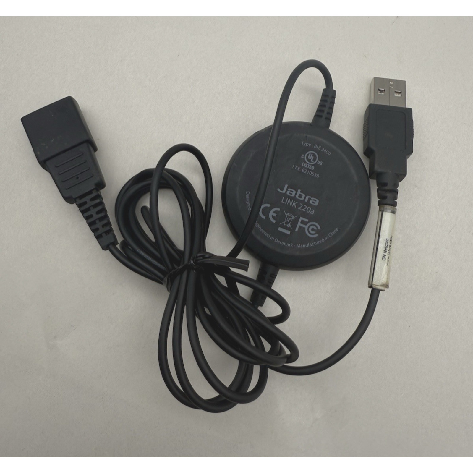 Jabra LINK 220 USB Adapter For Corded Headsets DOES HAVE MINOR DAMAGE *READ..