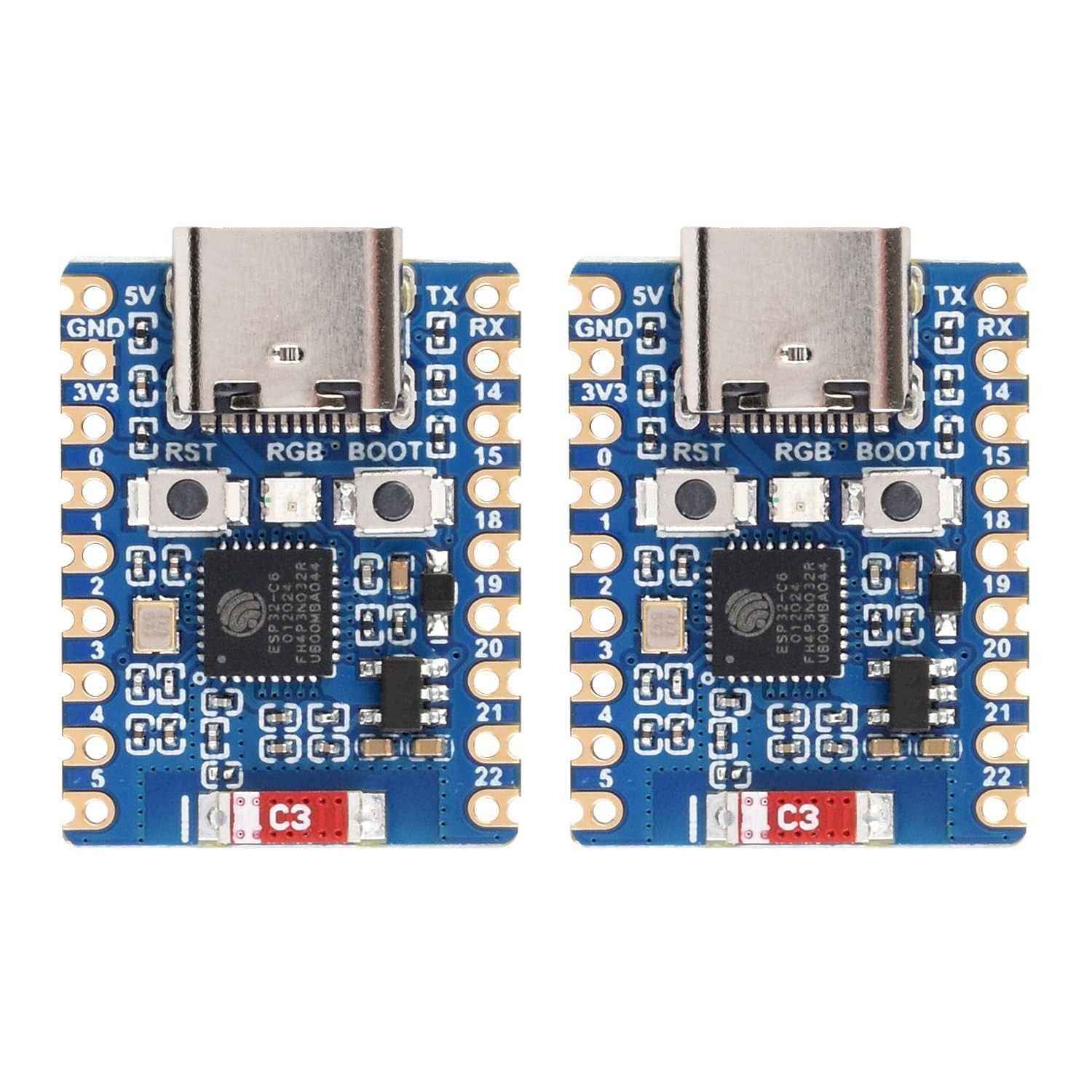 ESP32-C6-Zero 2 PCS ESP32-C6 Mini Development Board Based on ESP32-C6FH8