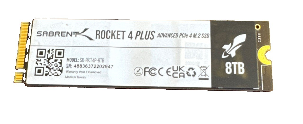 Sabrent Rocket 4 Plus 8TB M.2 NVMe SSD PCIe 4.0 SB-RKT4P-8TB