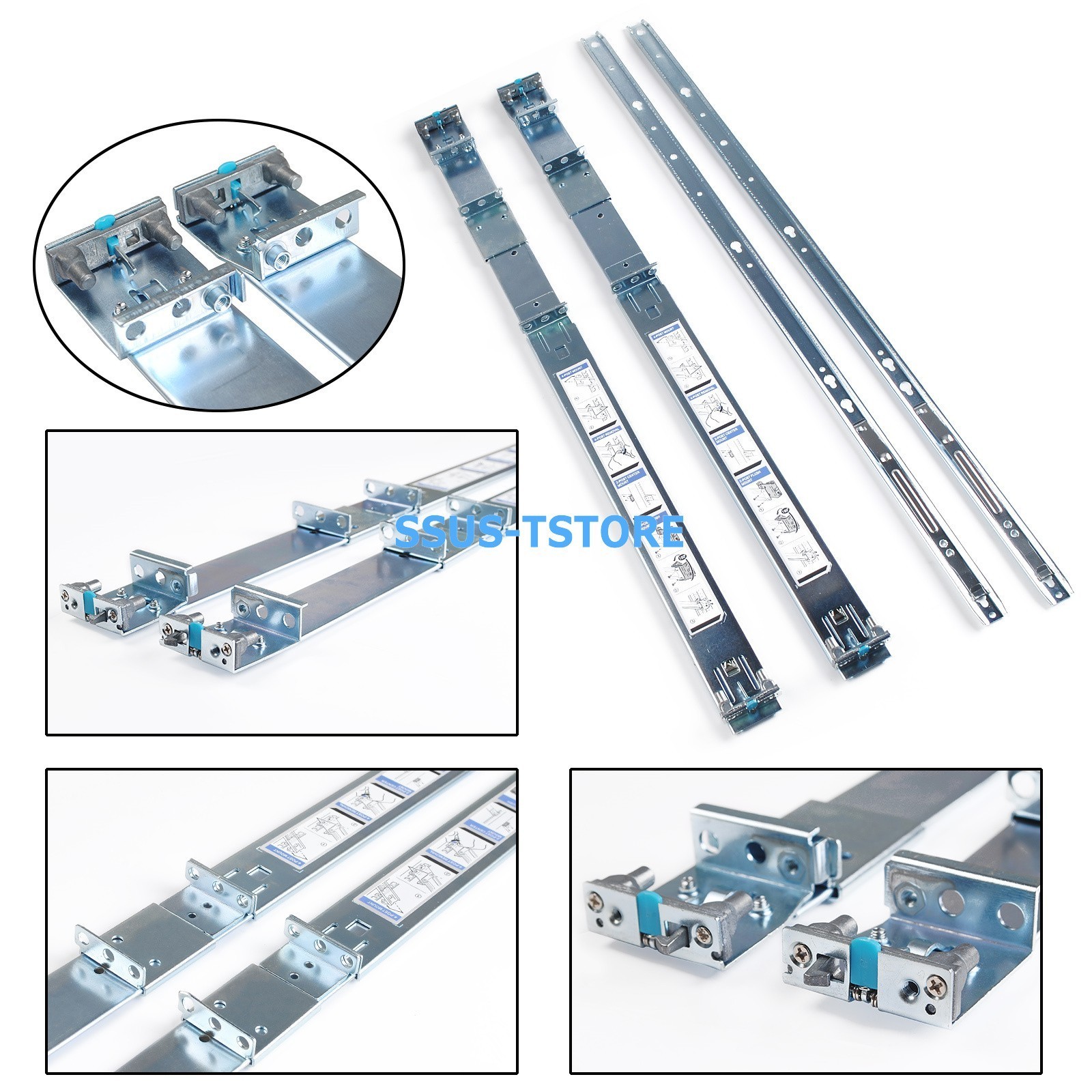 1U Static Rails 2/4 Post A8 Kit For Dell R320 R330 R410 R420 R430 R440 053D7M