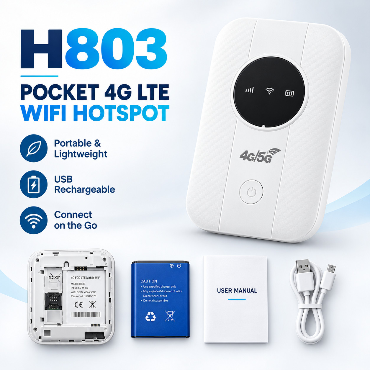 5G Portable WiFi Ultralink Pocket Router Free Internet in Your Pocket High Speed