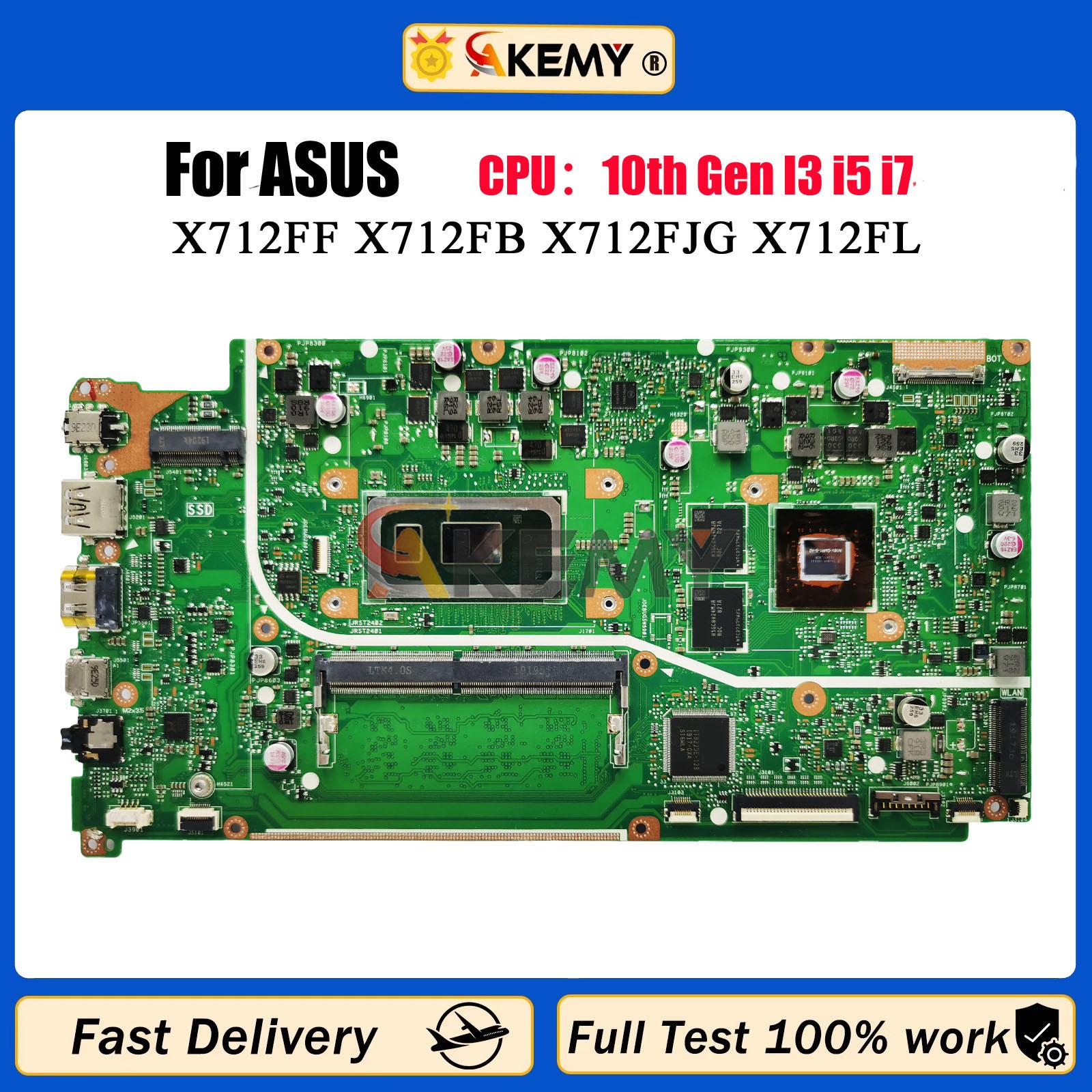 X712FF X512FF Laptop Motherboard For ASUS  X712FB X512FB X712FLC X512FAC X712FAC