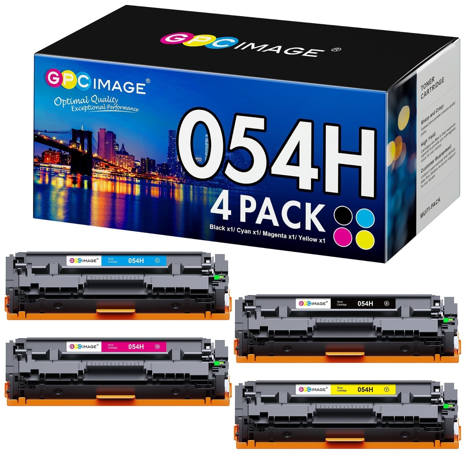 4X GPC Image 054H Compatible Toner Cartridge Replacement for Canon 054H 054 CRG