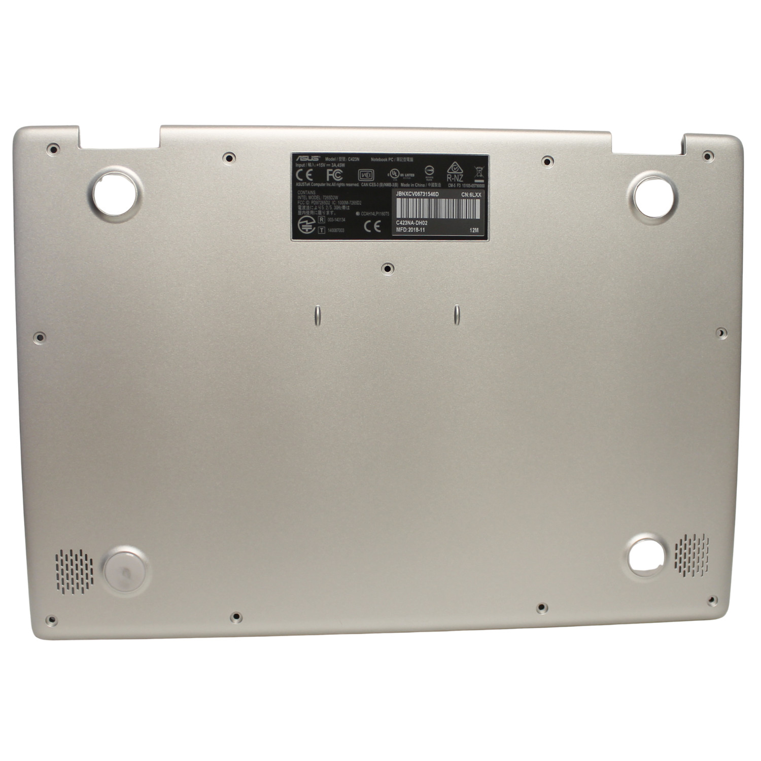 90NX01Y1-R7D010-B ASUS BOTTOM BASE COVER CHROMEBOOK C423NA SERIES "GRADE B"