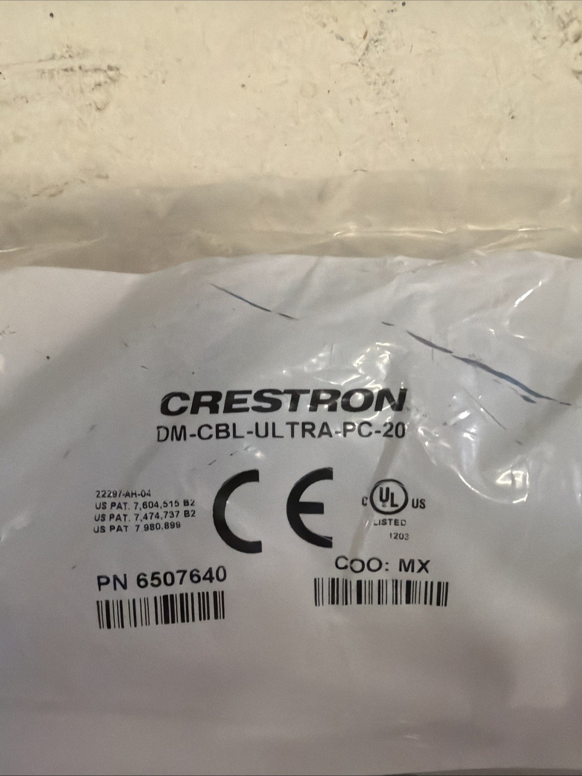 Crestron DM-CBL-ULTRA-PC-20 Digital Media Ultra Patch Cables 6507640 (Blue)