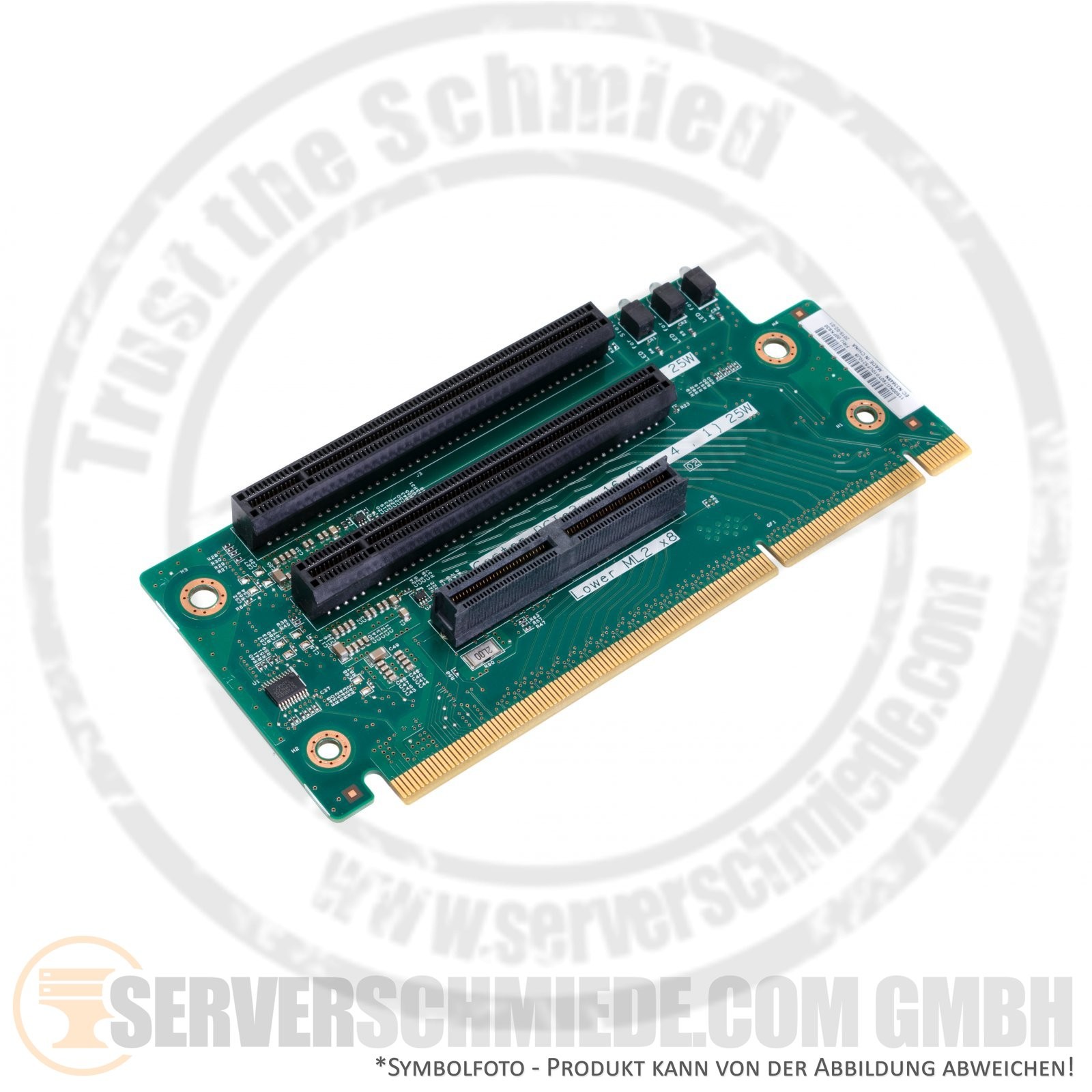 IBM x3650 M5 Riser Card with Cage 2x PCIe x16 (x8 lanes) 1x ML2 Slot 00FK630 00K