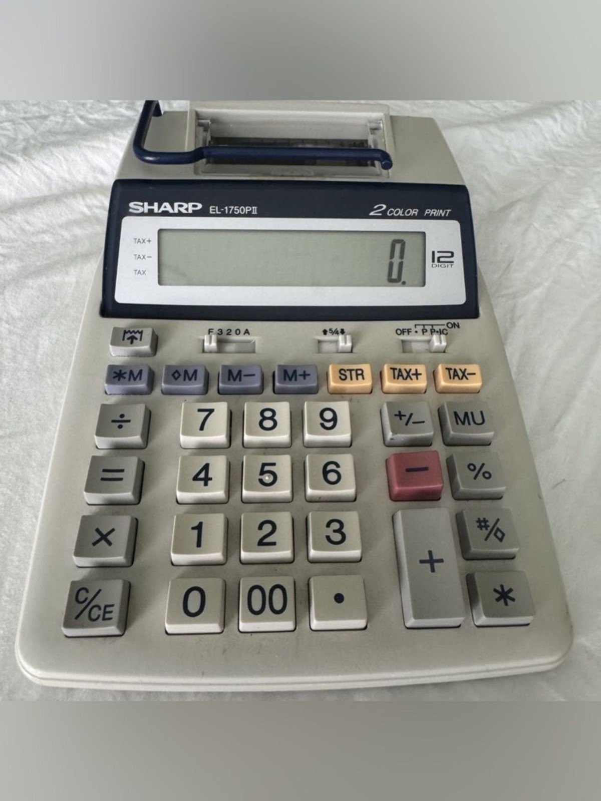 SHARP EL-1750PII Beige 12-Digit Printing Calculator