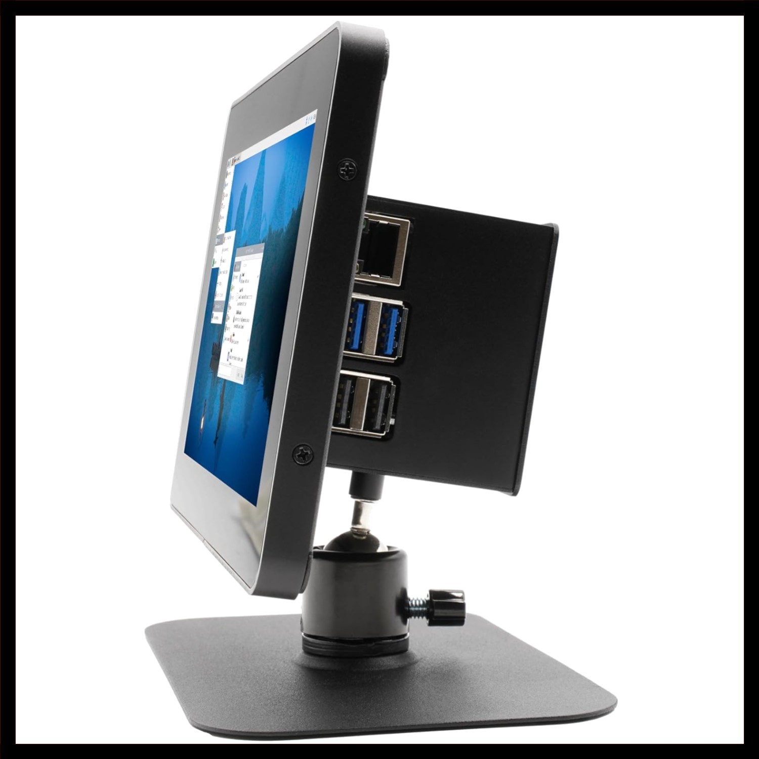KKSB Display Stand for Raspberry Pi 5 Touch Display 2 with Case for HATs