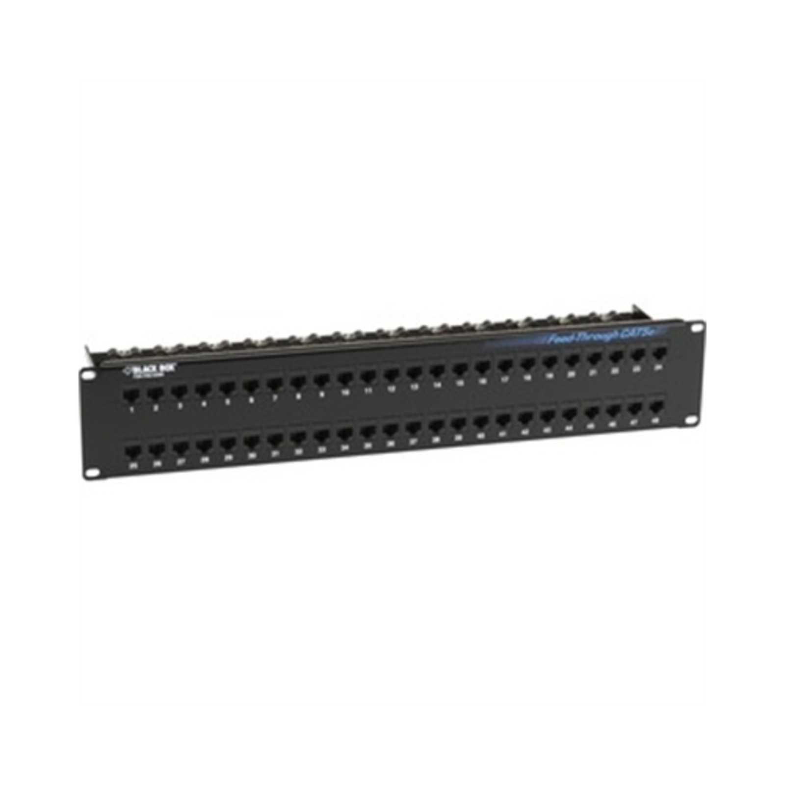 Black Box - JPM810A-R2 - Black Box CAT5e Feed-Through Patch Panel - 2U,