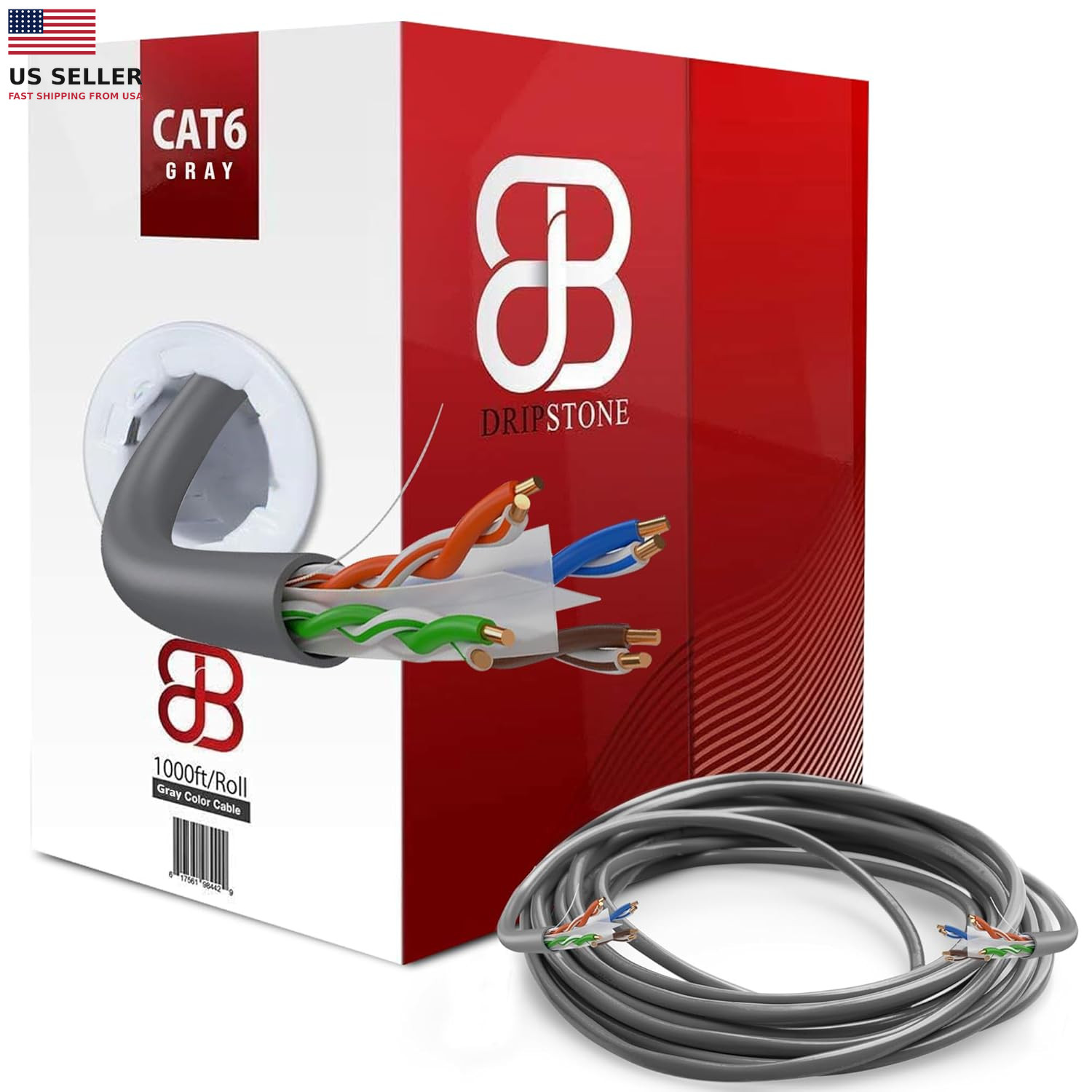 Cat6 1000-Feet Premium UTP Solid Cable 23AWG LAN Network Ethernet RJ4
