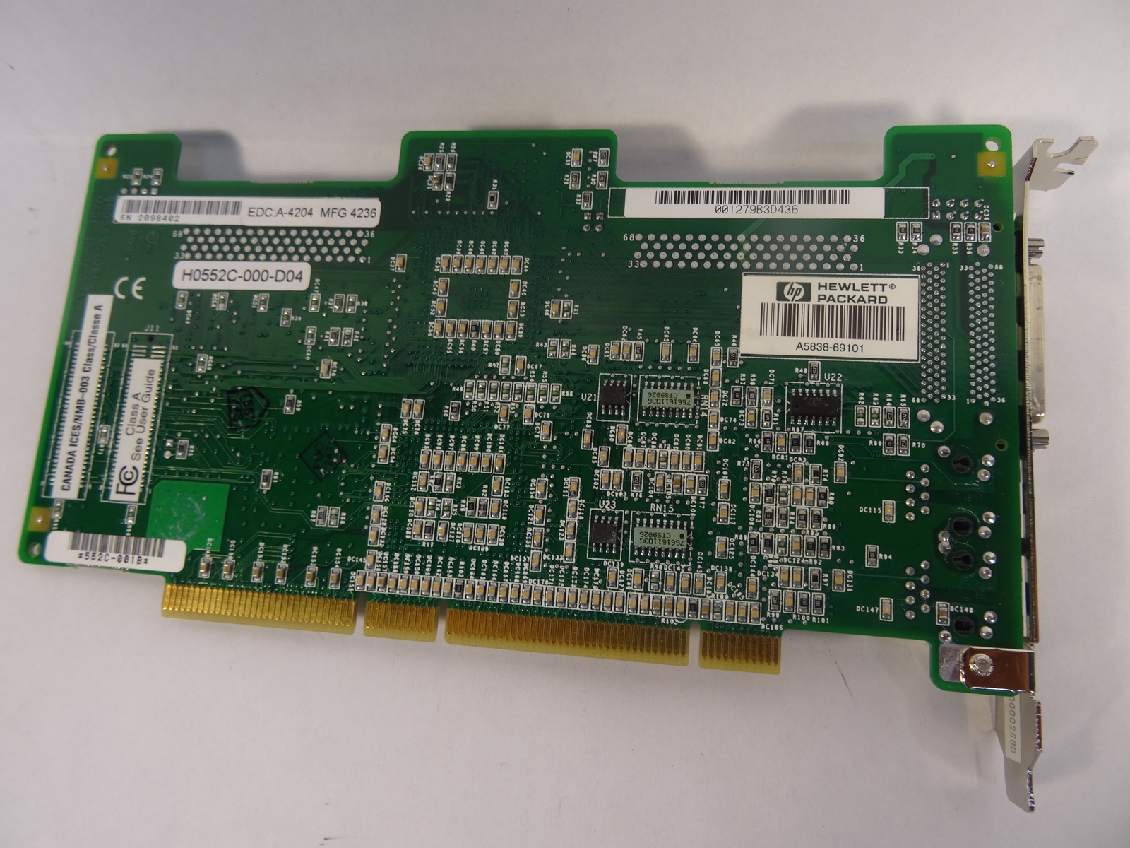 HP A5838-69101 2-PORT LAN/2-PORT ULTRA2 LVD/SE SCSI ADAPTER