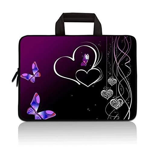 Universal 7-9 inch Tablet Sleeve Ultra-Portable, Neoprene Butterfly & Heart
