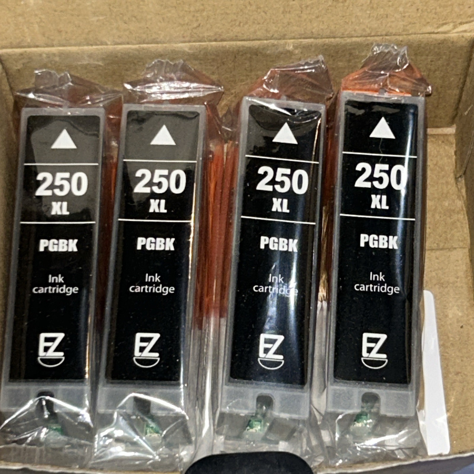 EZink 4 Pack - Ink Cartridges for Canon PGI-250 XL PGBK Ink Tank Black Ink.