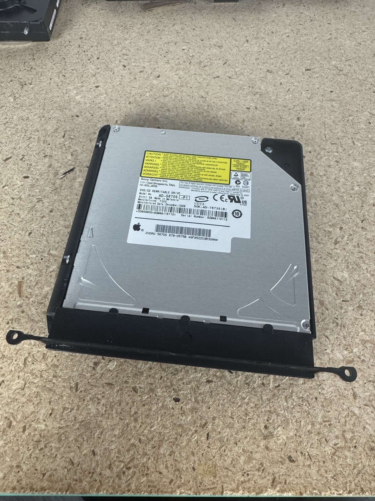 Sony Optiarc AD-5670S DVD CD Rewritable Apple SATA Slim Internal Drive Malaysia