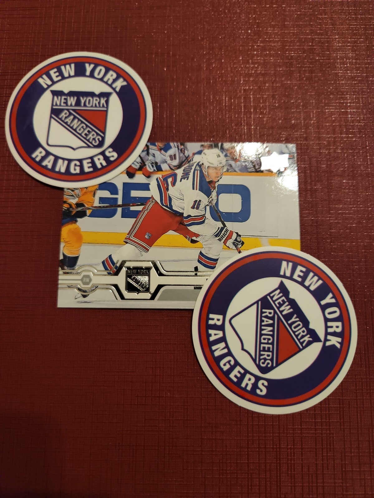 2 Of New York  Rangers Themed Stickers For Laptop, Cases Folders Etc
