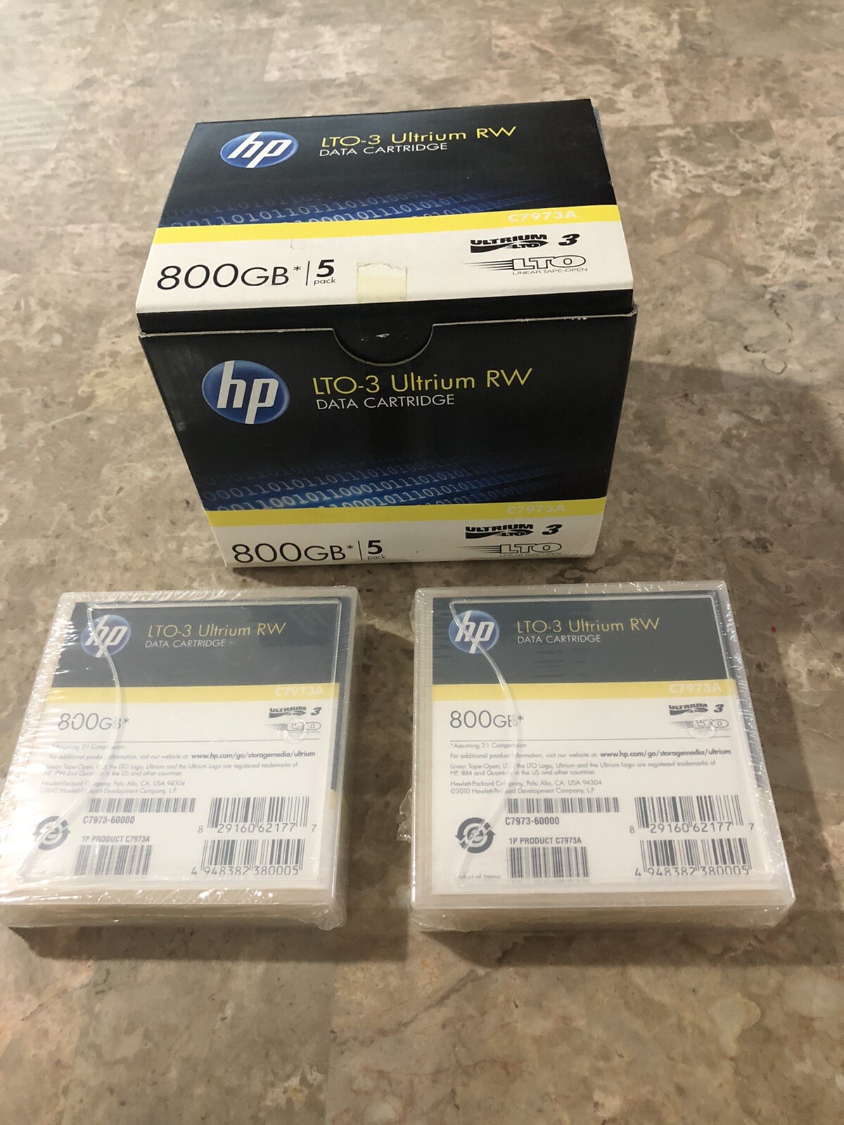 New HP C7973A C7973AL LTO3 Ultrium RW 800GB DATA Cartridges Lot Of 7