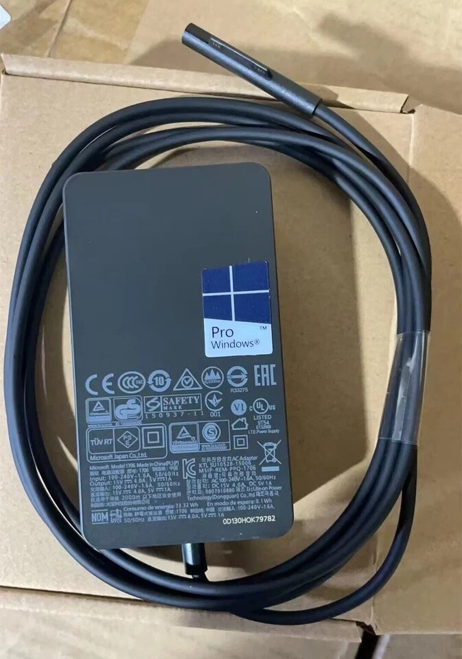 Genuine OEM 65W Microsoft Surface Pro Book 1 2 3 4 5 6 7 X Adapter Charger 1706