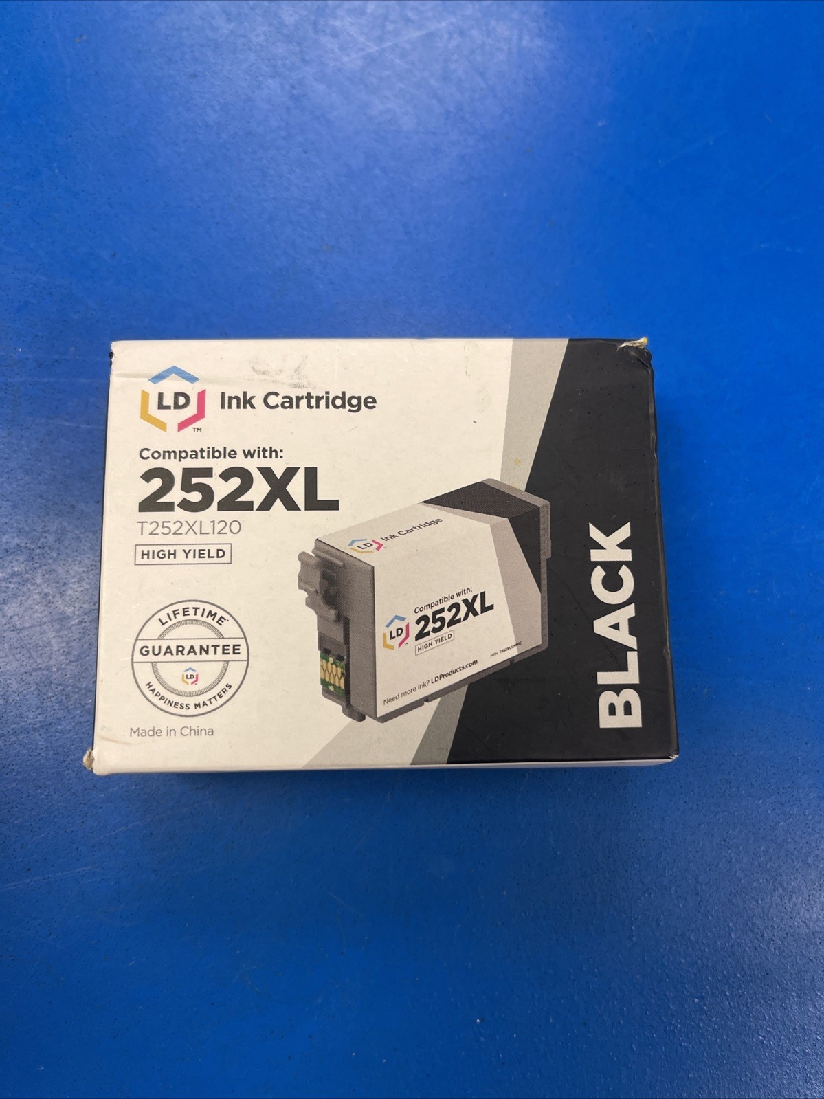 1 LD Replacement High Yield Ink Cartridge T252XL120 / 252XL High Yield Black Ink