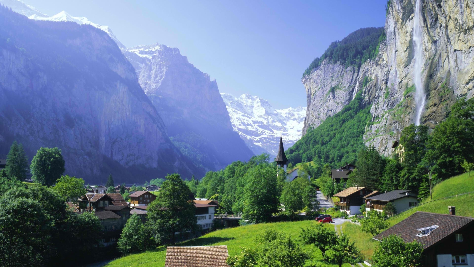 Landscape nature mountains switzerland Custom Gaming Mat Desk