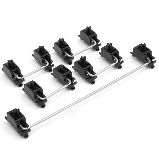 2pcs Mechanical keyboard PCB with plug black satellite shaft 6.25x 2x steel wire