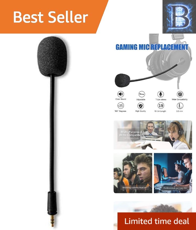 3.5mm Detachable Gaming Microphone for PDP Afterglow AG6 & Turtle Beach Headsets