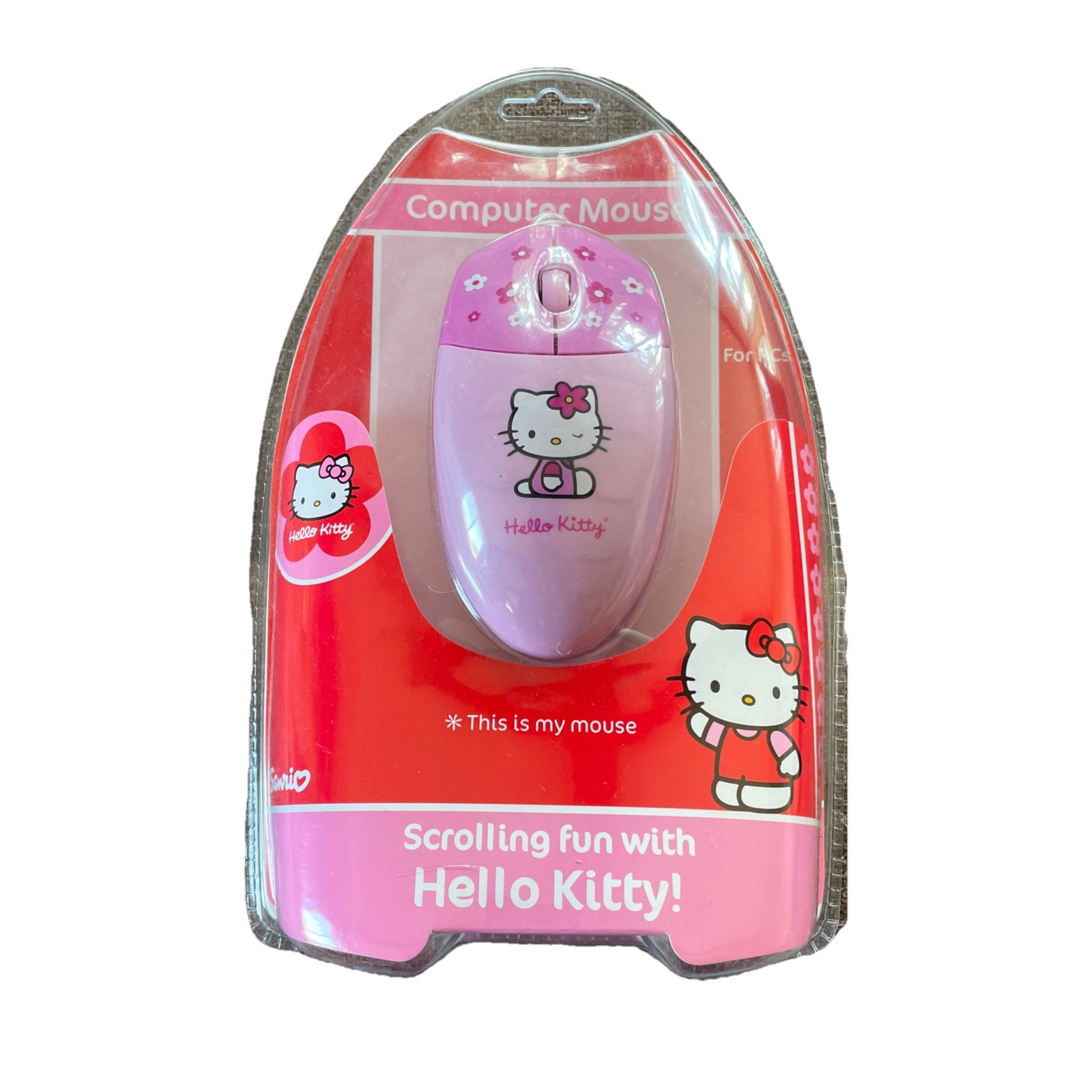 Hello Kitty Spectra KT4090 Computer Mouse Sanrio 2002 Vintage-New Old Stock