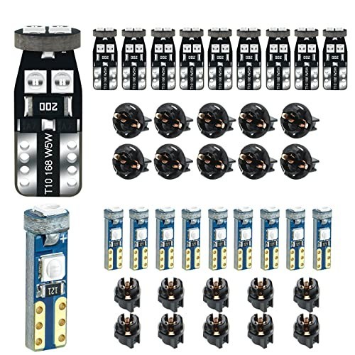 Green LED Dashboard Instrument Light Bulb, 20 Count, 12v Socket Replacement