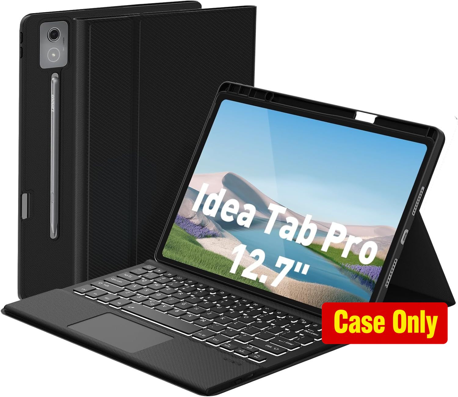 Case for Lenovo Idea Tab Pro 12.7" - Bluetooth Keyboard with Trackpad & Adjustab