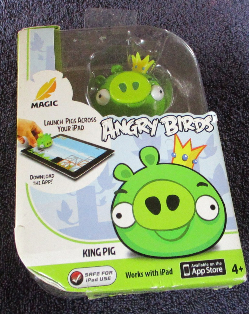 Magic Angry Birds KING PIG Figure Interactive Toy for iPad Y2826 2012 Mattel NEW