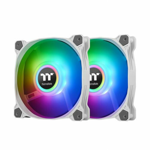 Thermaltake CL-F098-PL14SW-B Pure Duo 14 ARGB Sync Radiator Fan (2 Pack)-White