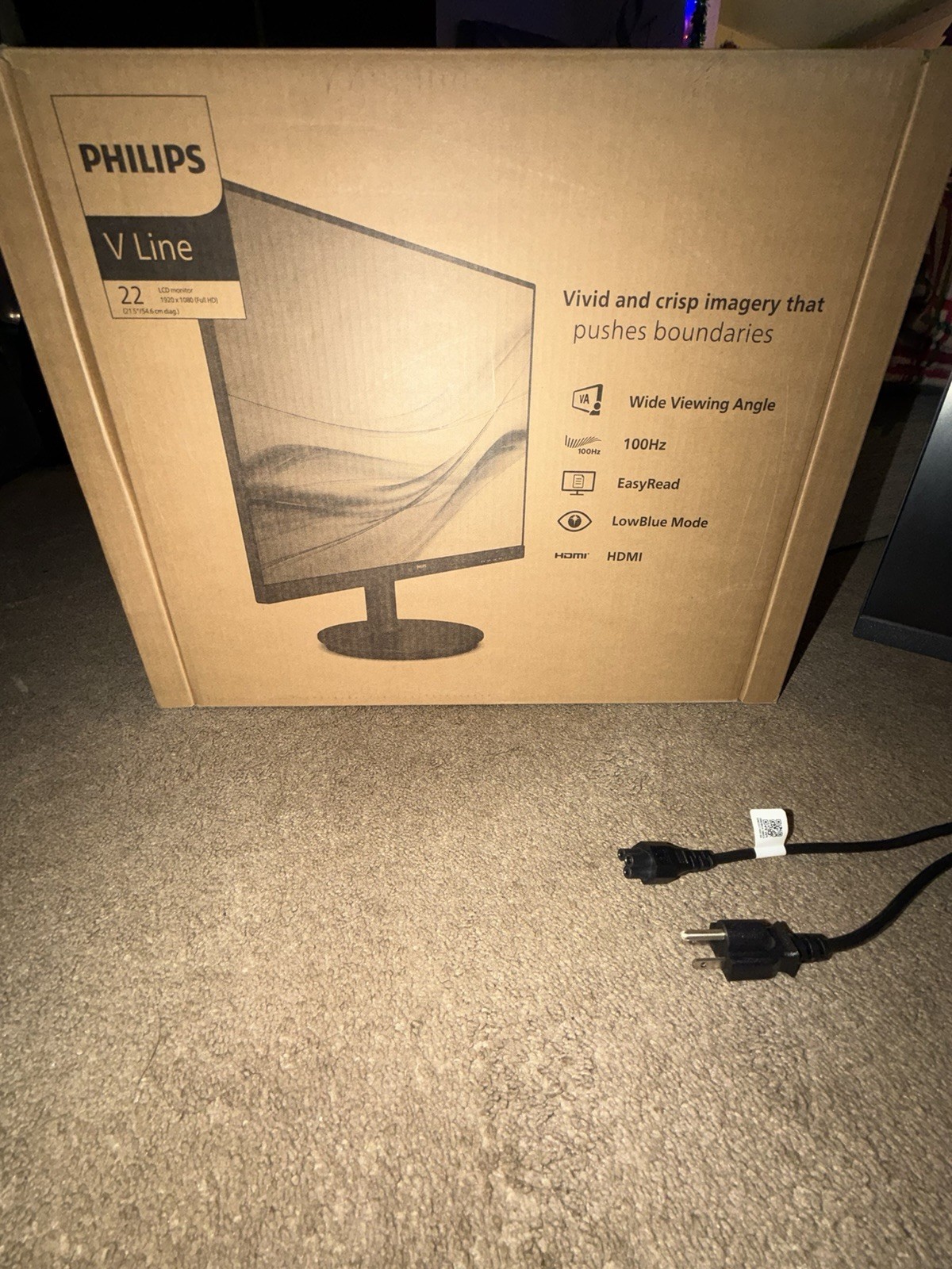 Philips V-line 221V8L 22" Class Full HD LED Monitor - 16:9 - Textured Black