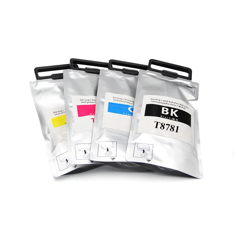 4 Colors Pigment Ink Bag T8781-T8784 WIth Chip for EPS WF-R5190DTW WF-R5690DTWF