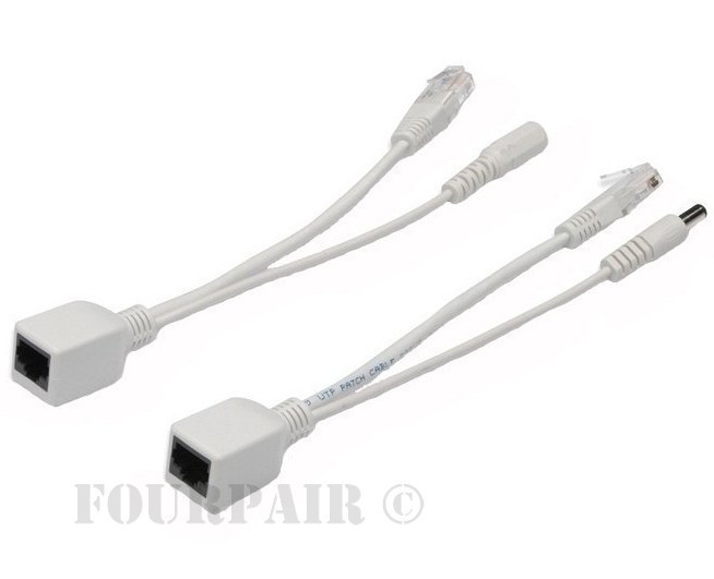 Power over Ethernet Passive PoE Adapter Injector + Splitter Kit 5v 12v 24v 48v