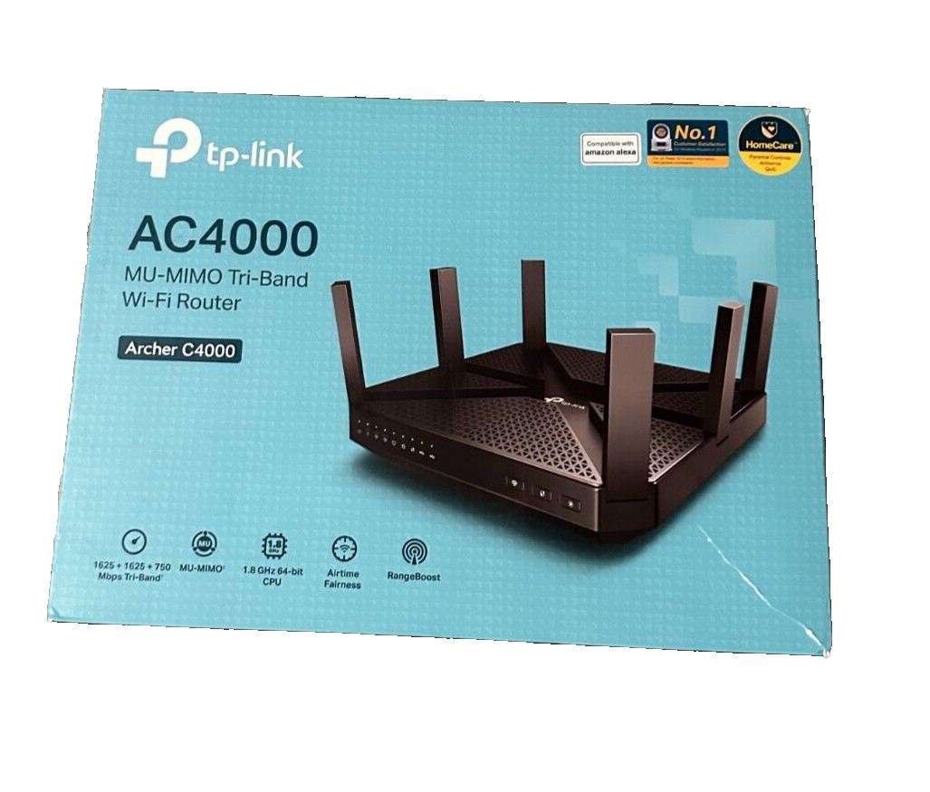 *OPEN BOX* TP-LINK Archer AC4000 Tri-Band Wi-Fi 5 Router - C4000