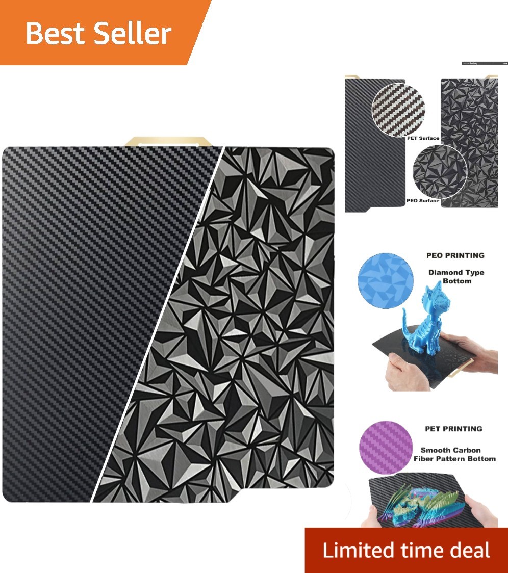 Bambu Build Plate for 3D Printing - Diamond + Carbon Fiber Excellence 257x257mm