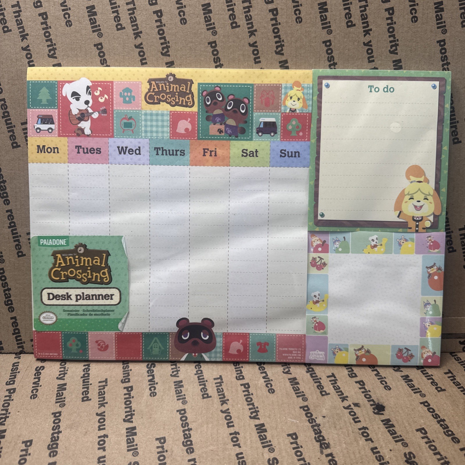 Paladone Nintendo ANIMAL CROSSING desk planner custom Calendar NEW SEALED