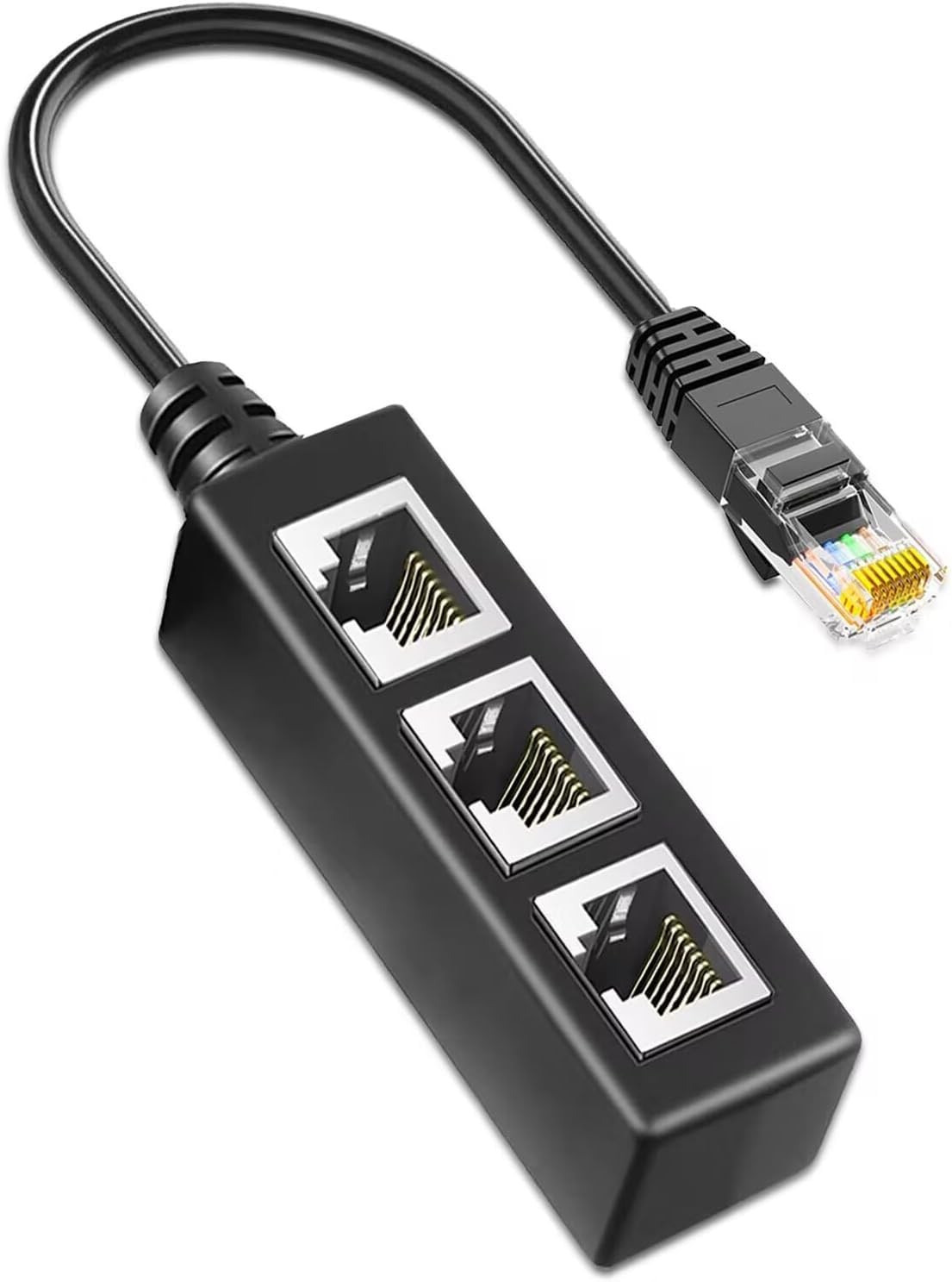 Ethernet Splitter 1 to 3 Rj45 Lan Port Internet Cable Adapter Connector Cat5 6 7