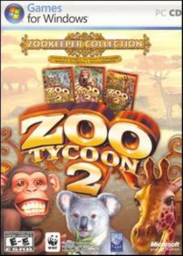 Zoo Tycoon 2 Zookeeper Collection w/ Manual PC CD animal sim game + lots add-ons