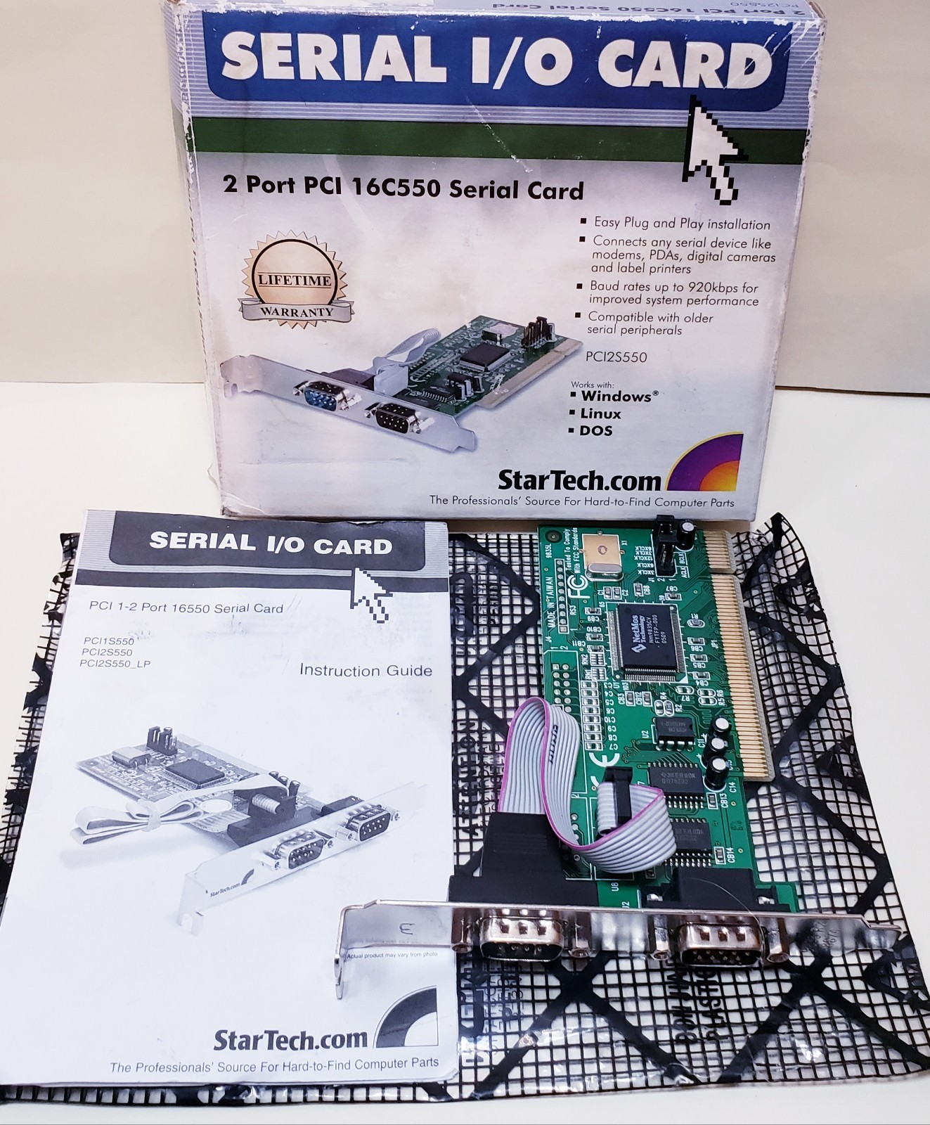 Startech PCI 2 Port 16C550 Serial I/O Card-New In Box