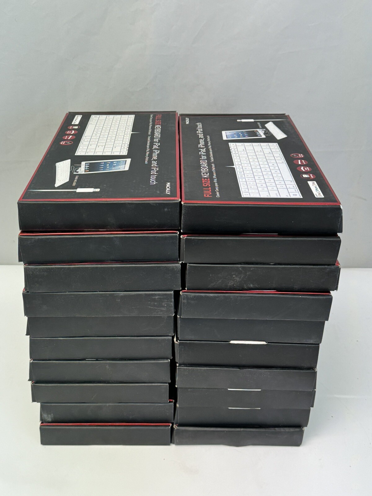 Lot of 20 Macally Full Size Wired Keyboard For Apple iPad, iPhone Lightning New