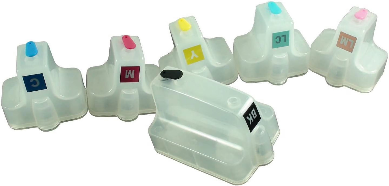 Empty Refillable 02 Ink Cartridges 6-Pack for Photosmart C5190 C6150 C7280
