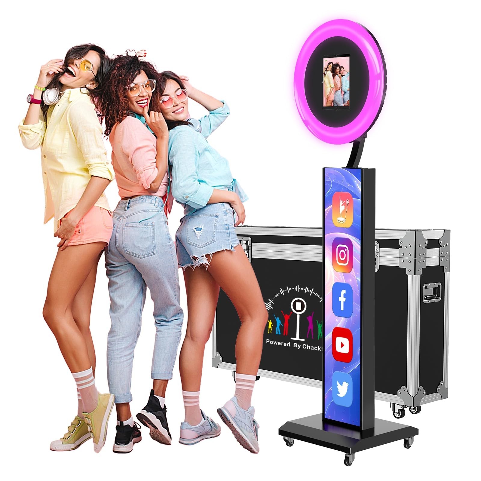 JIYANG Portable Photo Booth Compatible with Any Ipad,Photo Booth Stand Shell ...